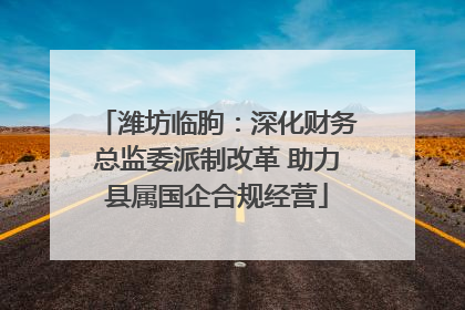 潍坊临朐：深化财务总监委派制改革 助力县属国企合规经营