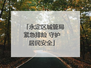 永定区城管局紧急排险 守护居民安全