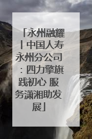永州融耀丨中国人寿永州分公司：四力擎旗践初心 服务潇湘助发展