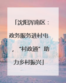 沈阳浑南区：政务服务进村屯，“村政通”助力乡村振兴
