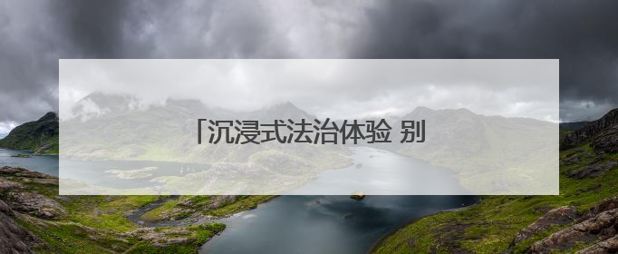 沉浸式法治体验 别样“法治儿童节”