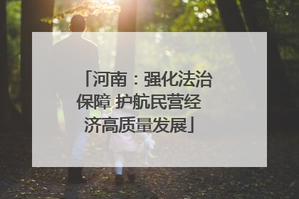 河南：强化法治保障 护航民营经济高质量发展