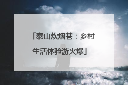 泰山炊烟巷：乡村生活体验游火爆