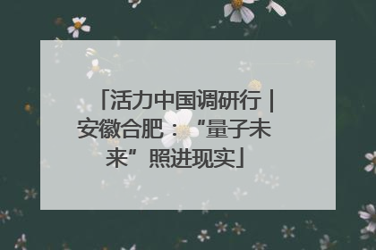 活力中国调研行｜安徽合肥：“量子未来”照进现实