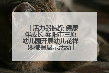 活力器械操 健康伴成长 襄阳市三原幼儿园开展幼儿花样器械操展示活动