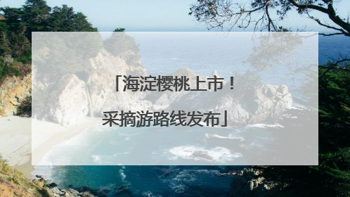 海淀樱桃上市！采摘游路线发布