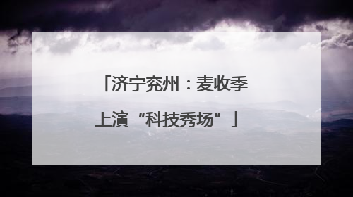 济宁兖州：麦收季上演“科技秀场”