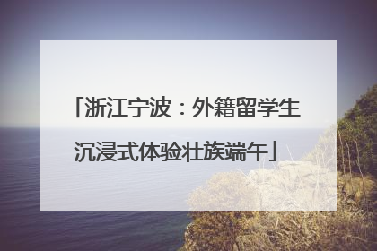 浙江宁波：外籍留学生沉浸式体验壮族端午