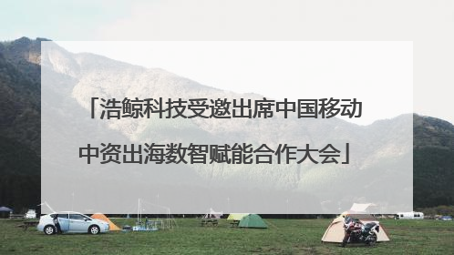 浩鲸科技受邀出席中国移动中资出海数智赋能合作大会