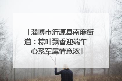 淄博市沂源县南麻街道：粽叶飘香迎端午 心系军属情意浓