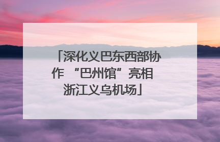 深化义巴东西部协作 “巴州馆”亮相浙江义乌机场