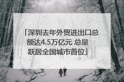 深圳去年外贸进出口总额达4.5万亿元 总量跃居全国城市首位