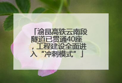 渝昆高铁云南段隧道已贯通40座，工程建设全面进入“冲刺模式”
