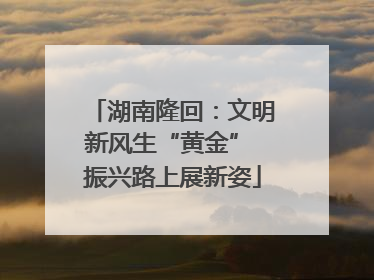 湖南隆回：文明新风生“黄金” 振兴路上展新姿