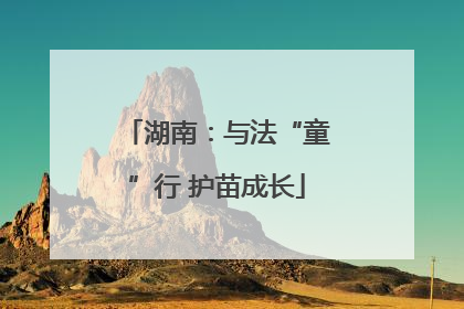 湖南：与法“童”行 护苗成长
