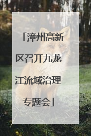 漳州高新区召开九龙江流域治理专题会
