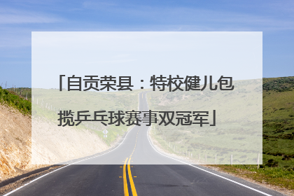 自贡荣县：特校健儿包揽乒乓球赛事双冠军