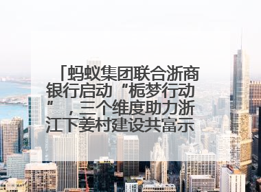 蚂蚁集团联合浙商银行启动“栀梦行动”，三个维度助力浙江下姜村建设共富示范区示范点