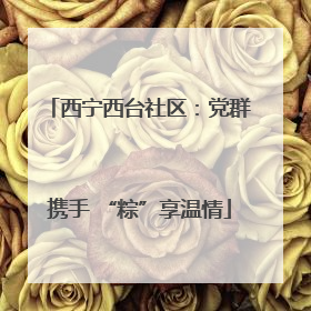 西宁西台社区：党群携手 “粽”享温情