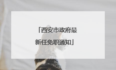 西安市政府最新任免职通知