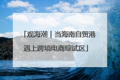 观海潮｜当海南自贸港遇上跨境电商综试区