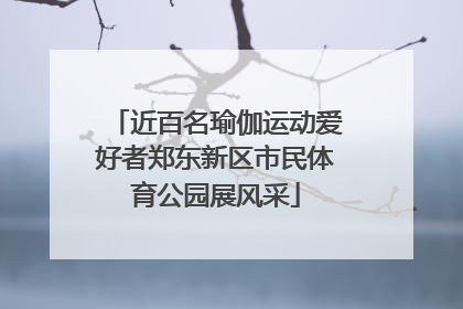 近百名瑜伽运动爱好者郑东新区市民体育公园展风采