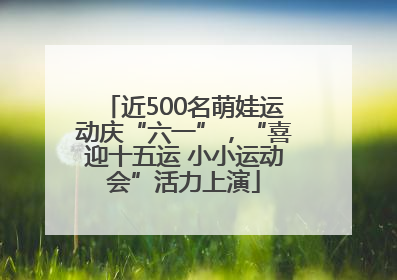 近500名萌娃运动庆“六一”，“喜迎十五运 小小运动会”活力上演
