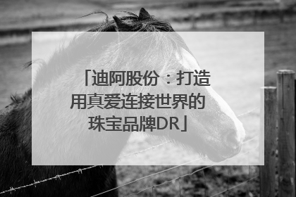 迪阿股份：打造用真爱连接世界的珠宝品牌DR