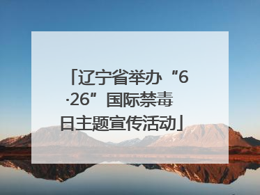 辽宁省举办“6·26”国际禁毒日主题宣传活动