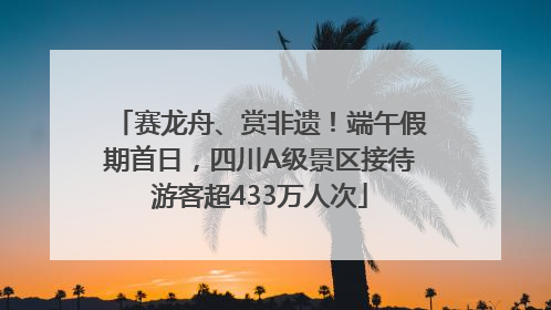 赛龙舟、赏非遗！端午假期首日，四川A级景区接待游客超433万人次