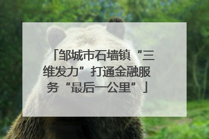 邹城市石墙镇“三维发力”打通金融服务“最后一公里”