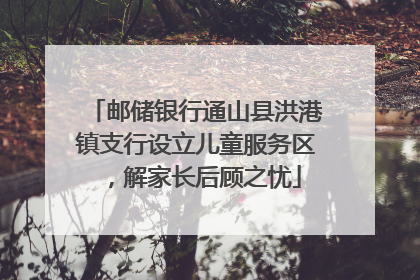 邮储银行通山县洪港镇支行设立儿童服务区，解家长后顾之忧