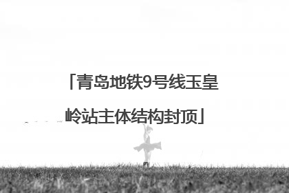 青岛地铁9号线玉皇岭站主体结构封顶