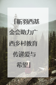 靳羽西基金会助力广西乡村教育 传递爱与希望