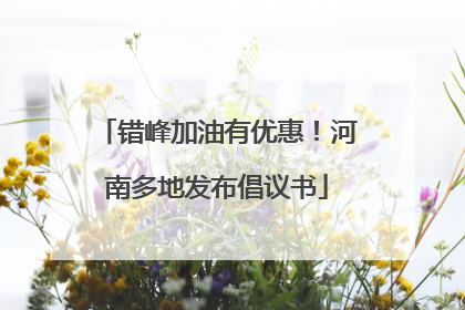 错峰加油有优惠！河南多地发布倡议书