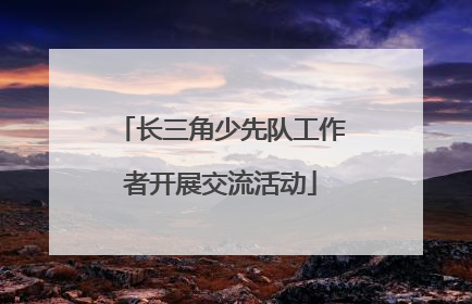 长三角少先队工作者开展交流活动