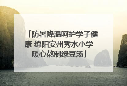 防暑降温呵护学子健康 绵阳安州秀水小学暖心熬制绿豆汤
