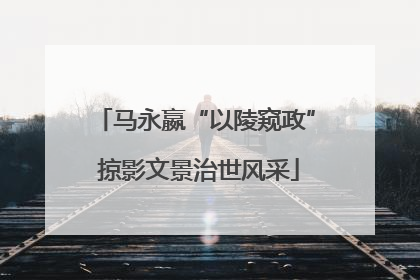 马永嬴“以陵窥政” 掠影文景治世风采