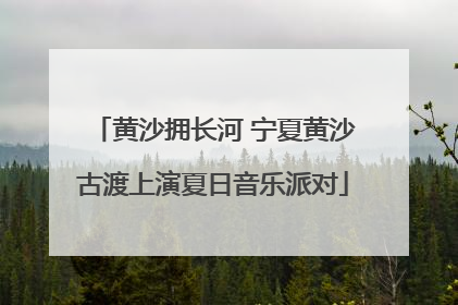 黄沙拥长河 宁夏黄沙古渡上演夏日音乐派对