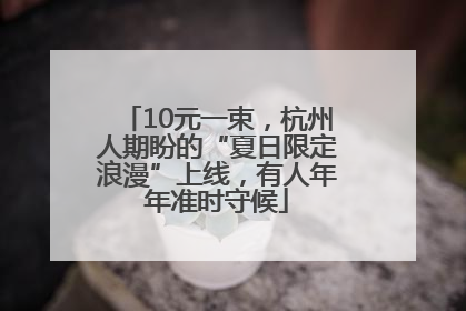 10元一束，杭州人期盼的“夏日限定浪漫”上线，有人年年准时守候