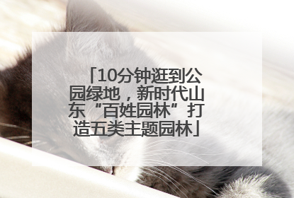 10分钟逛到公园绿地，新时代山东“百姓园林”打造五类主题园林