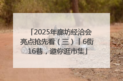 2025年廊坊经洽会亮点抢先看（三）丨6街16巷，邀你逛市集