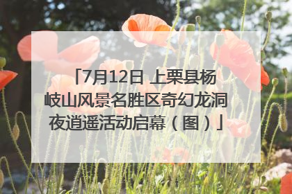 7月12日 上栗县杨岐山风景名胜区奇幻龙洞夜逍遥活动启幕（图）